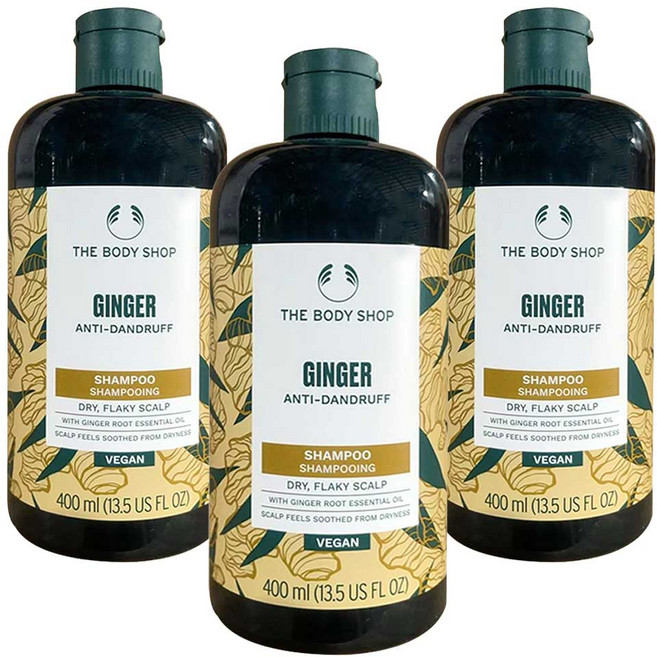 더바디샵 진저 안티 댄드러프 샴푸, 3개, 400ml