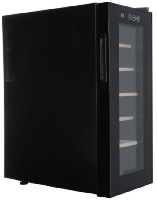 전문 와인 쿨러 냉장고 캐비닛 독립형 46L 18병, 01 Black