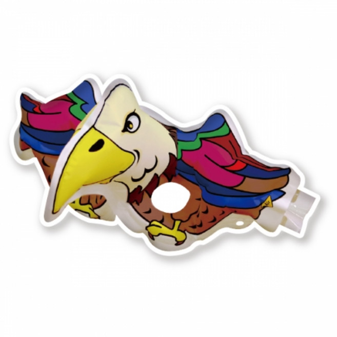 컬러룬 마스크 독수리[개별포장] 입체풍선 색칠놀이 역할놀이, 혼합색상, 1개