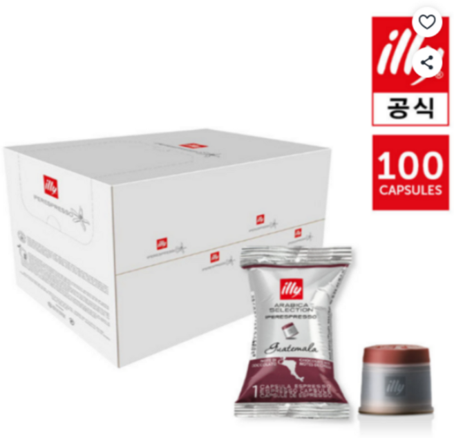 일리 에스프레소 캡슐 커피 과테말라 플로우팩, 6.7g, 100개입, 1개