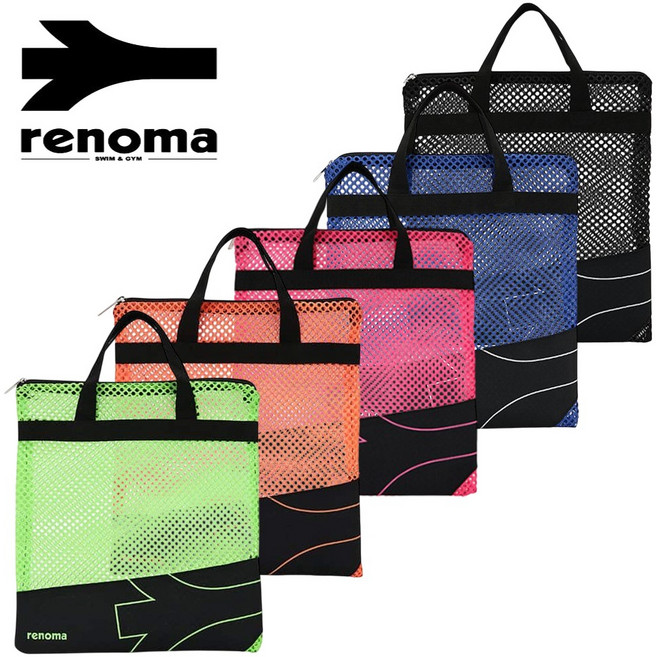 [백화점발송] 레노마 공용 가방 메쉬 다용도 수영가방 물빠짐 통풍 휴양지 바캉스 바다 물놀이 워터파크 계곡 수영장 활용도 높은 가방, OR_오렌지