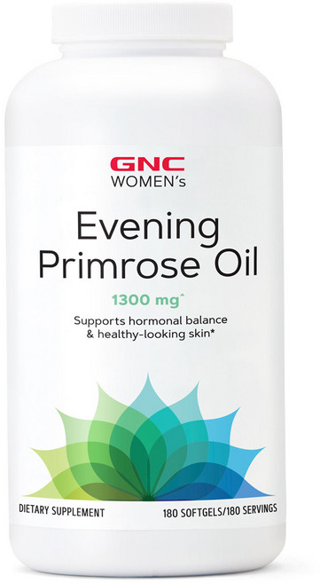 GNC 우먼스 이브닝 프림로즈 오일 1300mg 소프트젤, 1개, 180정