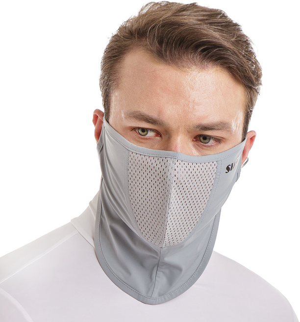 수이골프 V형 UV 자외선 차단 얼굴 햇빛가리개 골프 등산 조깅 바이크 스포츠 마스크, V-7 그레이, 1개