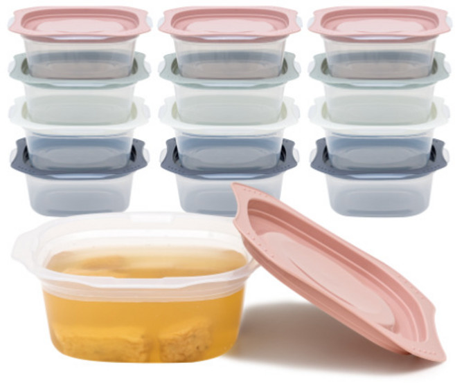 싱글만랩 전자렌지용 국산 냉동밥보관용기 500ml, 500ml x 12개