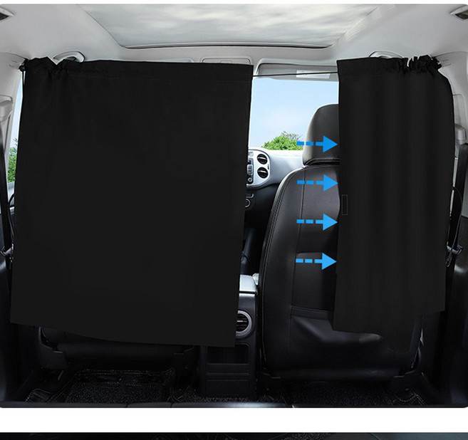 고고스 차박커튼 블라인드 햇빛가리개 카니발 팰리세이드 쏘렌토 싼타페 QM6, 더블 암막 블랙, 1세트