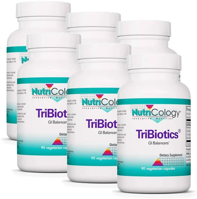 Nutricology TriBiotics 베지캡슐 90정, 6병 - 쿠팡