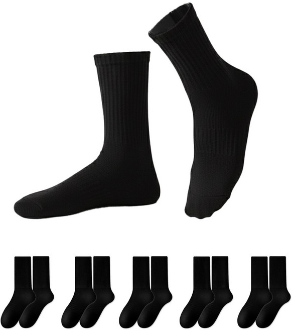 발품양말 두꺼운 저압박 쿠션 장목 양말 5켤레