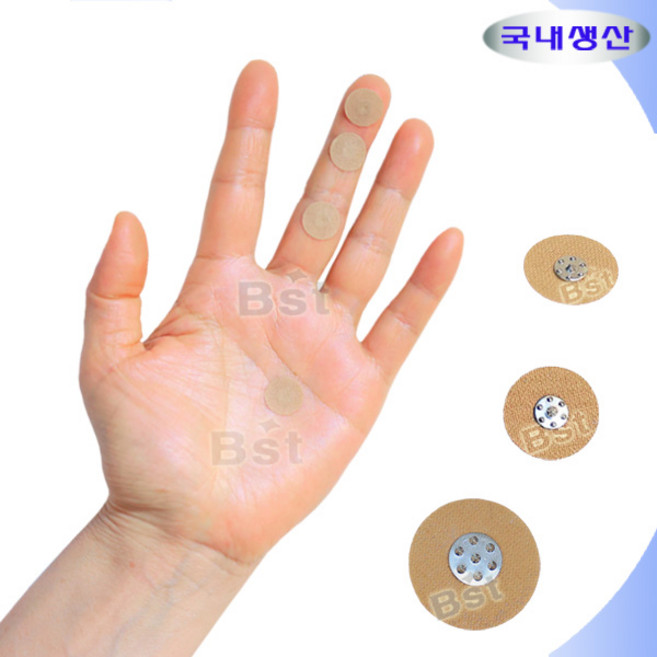 붙이는침 압봉패치 지압테이프 스티커침 수지압침, 음양압봉 1호 은색, 1개