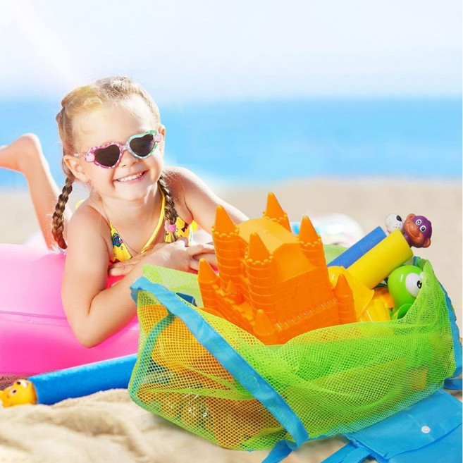 몽글상점 1+1 썸머바캉스 비치백 메쉬 모래놀이가방