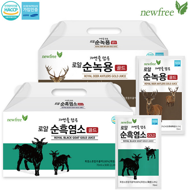 옻가네 로얄 자연을 담은 순 녹용 골드 30포 + 흑염소 즙 진액 30포, 30개, 70ml