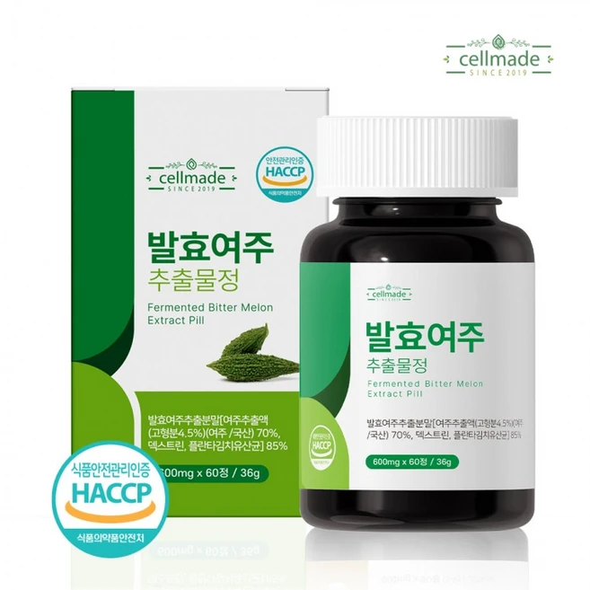 베이온진 셀메이드 발효여주추출물정 600mg x 60정, 4개, 36g - 쿠팡