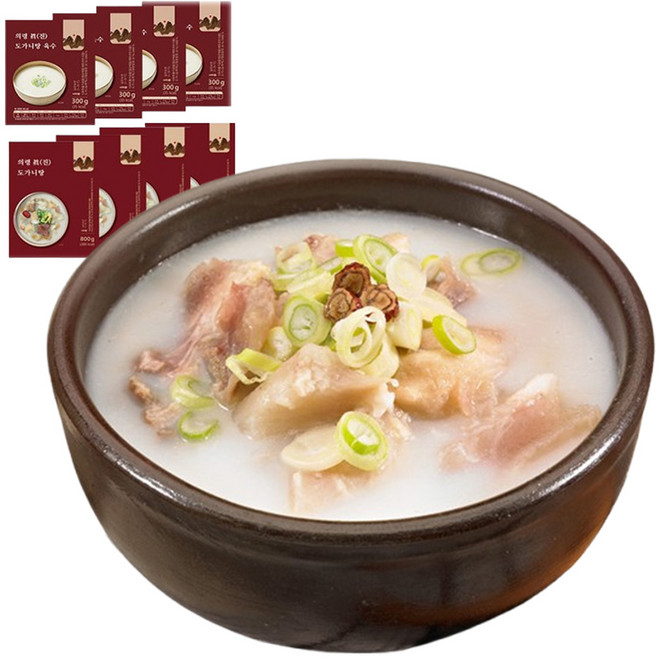 의령 진 도가니탕 스지 사골 곰탕 밀키트 간편식 진도가니탕 800g + 육수 300g, 4개