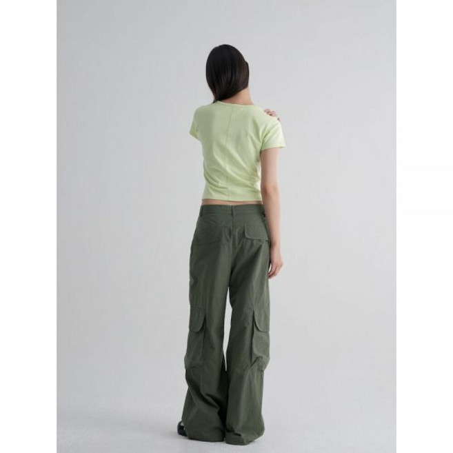 에잇세컨즈 여성 빈티지 코튼 카고 팬츠 카키 165721AY1H