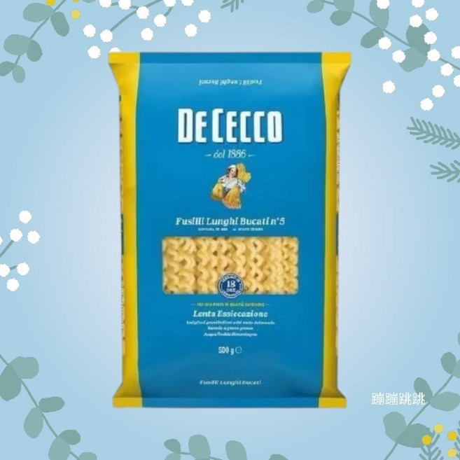 DE CECCO 得科 長條螺旋麵 義大利麵 500g, 1個