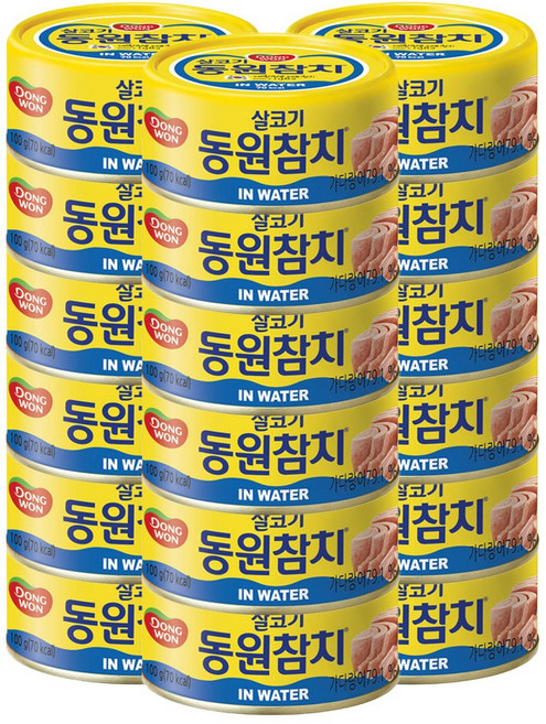 동원 살코기 참치 인 워터, 100g, 18개