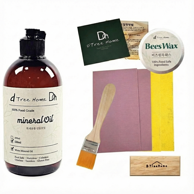 디트리홈 미네랄 오일 도마 라탄 관리, 330ml 관리키트+왁스컨디셔너, 1세트