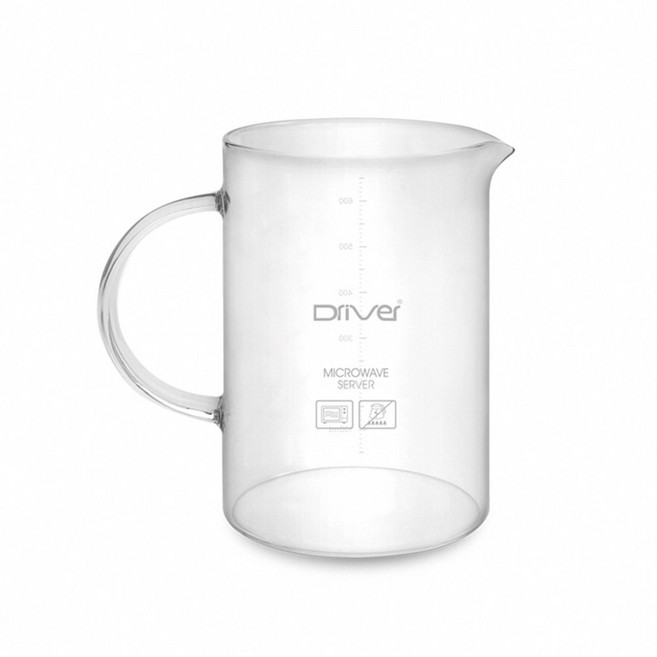 Driver 耐熱玻璃壺 600ml 透明 適用微波爐, 1個