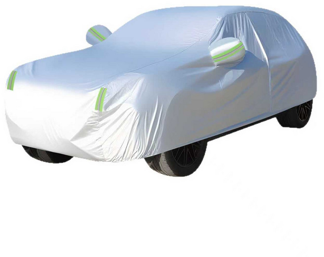 DriveX 專車定制 三層加厚 休旅車汽車罩, 1個, 車衣銀色牛津布