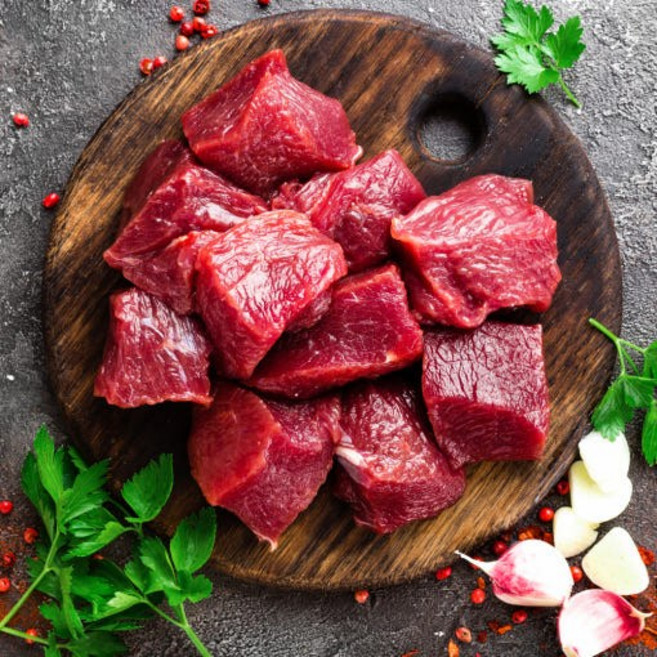 [큐브] 다이어트 식단 운동 헬스 저지방 소고기 우둔살, 5개, 200g