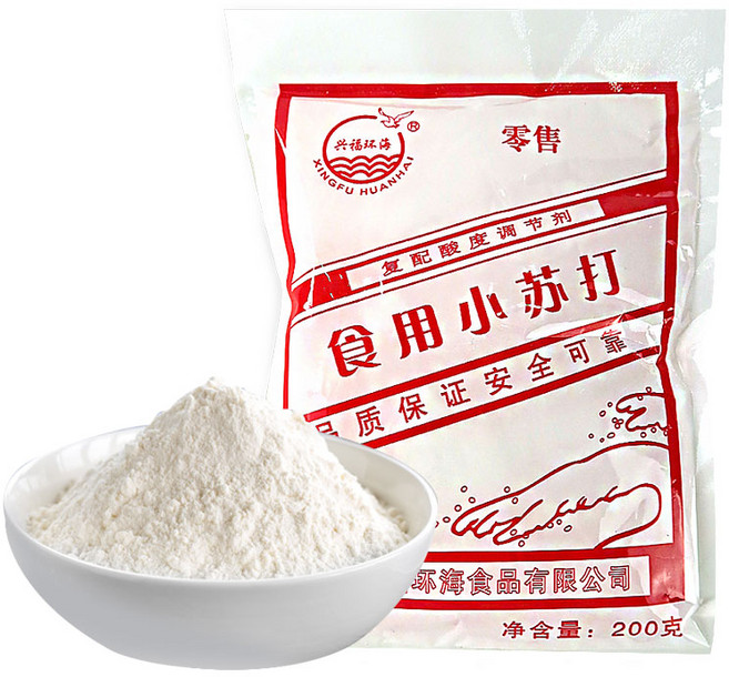 (배터짐) 흥복환해 식용 베이킹파우더 식용소다 식품첨가물 중국식품 실온, 5개, 200g