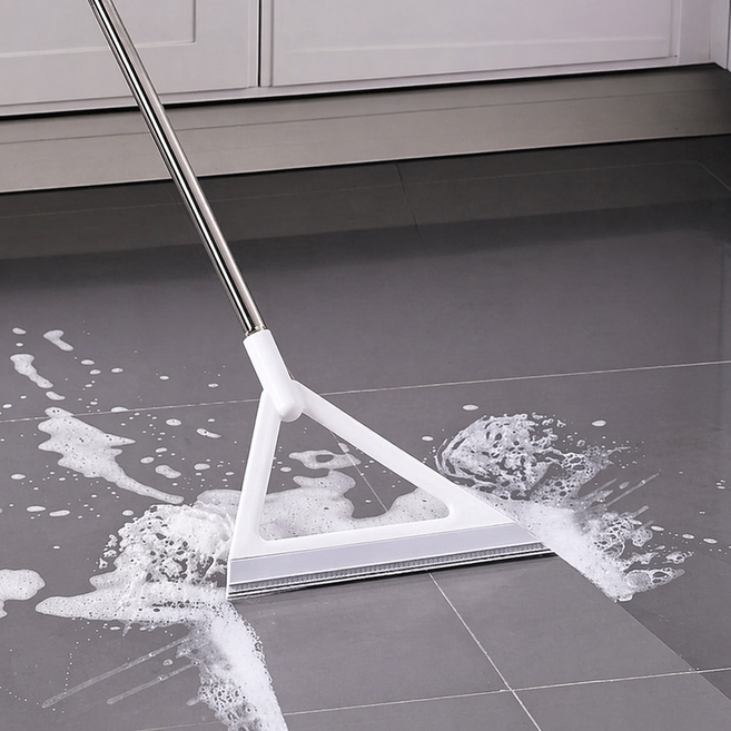 데니브 초밀착 물기 먼지 제거 실리콘 빗자루 스퀴지, 화이트, 1개