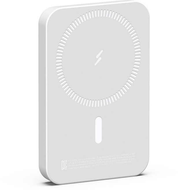 모디스 초경량 무선 충전 메탈링 포함 맥세이프 보조배터리 5000mAh, 화이트, TS-DC5WL05W