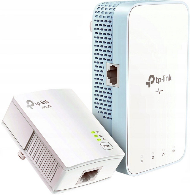 TP-LINK AV1000 Gigabit電力線AC Wi-Fi橋接器 高速穩定 擴展網路覆蓋範圍, TL-WPA7517 KIT, 1套