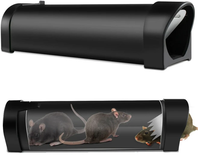 재사용 가능한 인도적인 쥐덫 케이지 실내외 해충 방제용 쥐잡이 및 방출 장치, 01 1PCS