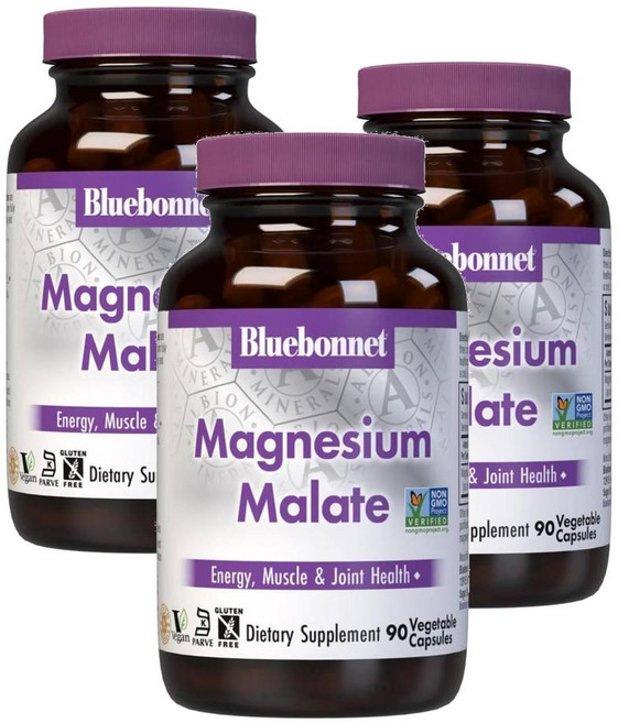 블루보넷 마그네슘 말레이트 캡슐 Bluebonnet Magnesium Malate, 3개, 90정