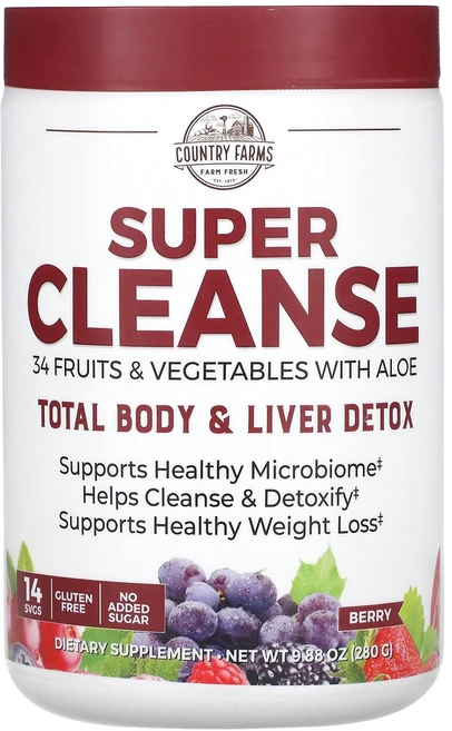 Country Farms Super Cleanse Berry 9.88 oz 280 g, Country Farms, Super Cleanse,, 1개 - 쿠팡