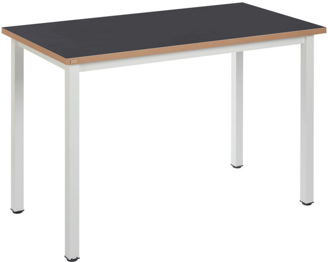 누볼라퍼니처 철제 책상 테이블 조립식 컴퓨터 회의용, 화이트+블랙