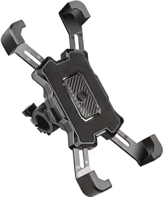 누앤코 오토바이 자전거 핸드폰 거치대 원터치 스마트폰 거치대, 미러형, 블랙