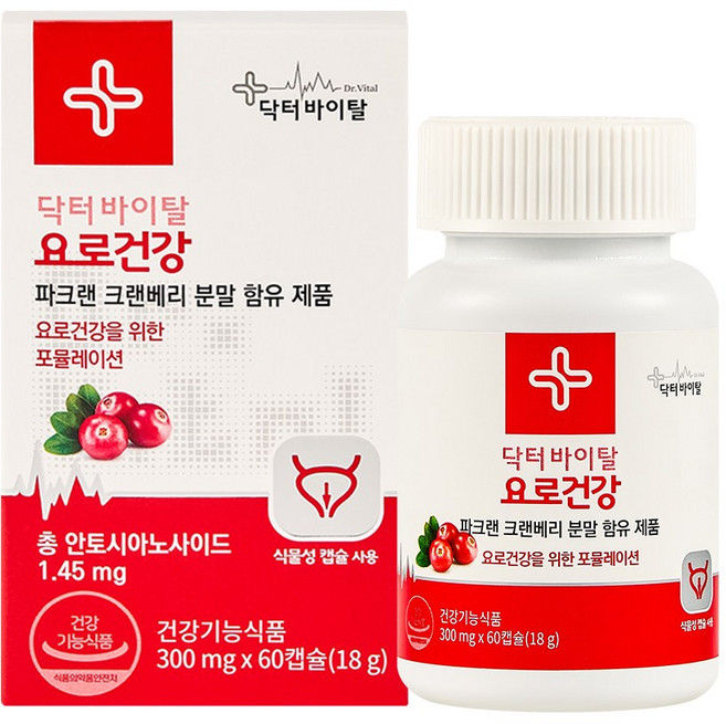 닥터바이탈 요로건강 크랜베리 방광영양제 18g, 60정, 1개