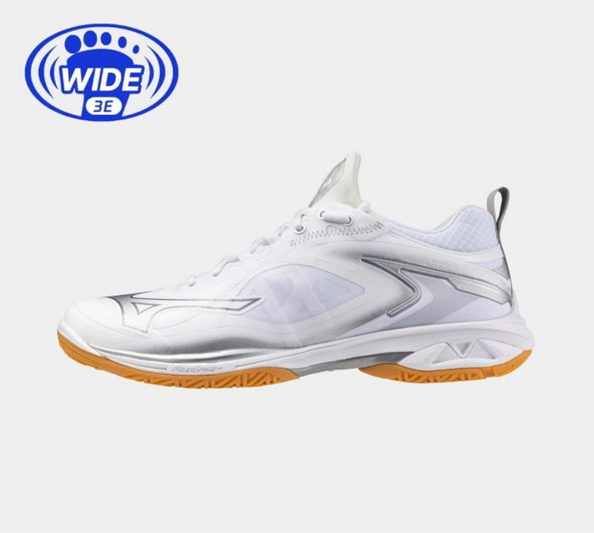미즈노 클로네오3 와이드 화이트실버 최상급 배드민턴화 배구화 인도어화
