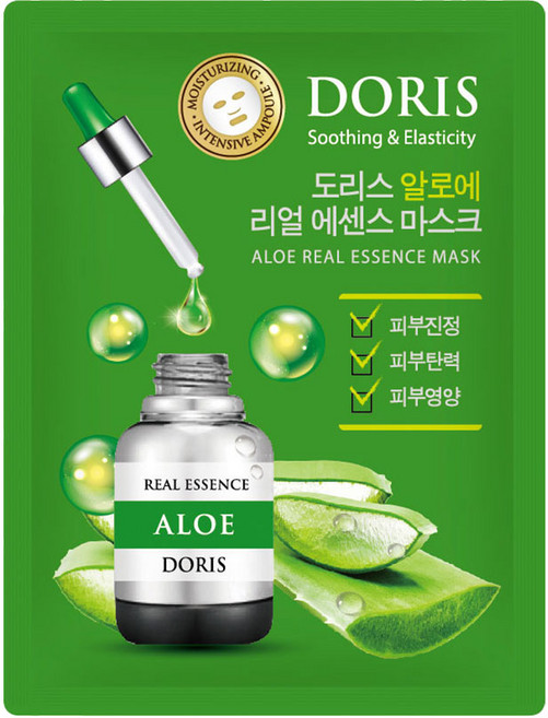 도리스 알로에 리얼 에센스 마스크팩 시트, 1개입, 1개