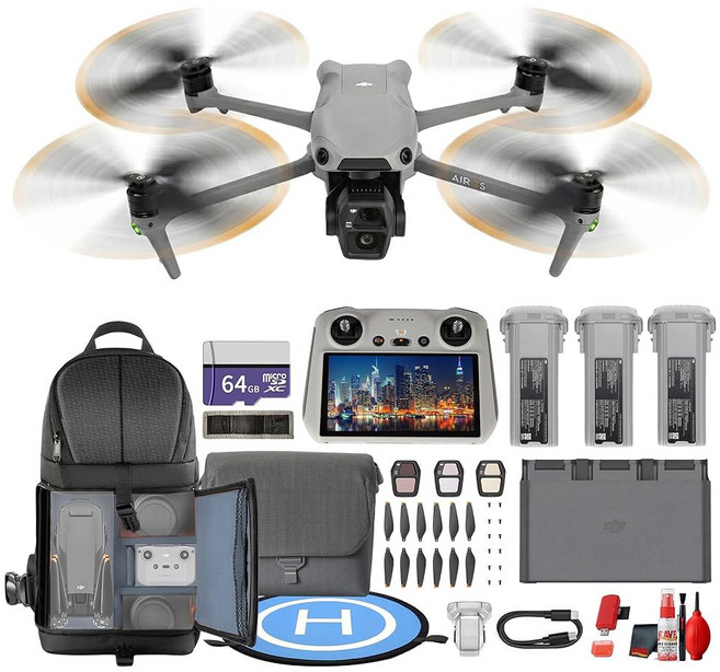 RC 2 모어 콤보가 장착된 DJI 에어 3S 드론 여행 사진 촬영 항공 영상 및 콘텐츠 제작을 위한