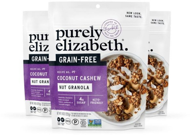purely elizabeth. 시리얼 퓨어리 엘리자베스 코코넛 캐슈 케토 그래놀라 곡물 무첨가 비변형 팔레오 8온스 가방, 8 온스 (3개 팩), 1개
