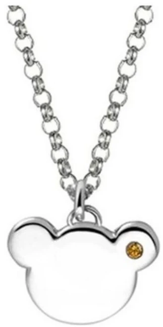 꼼에스타 유아동주얼리 곰얼굴 실버미아방지목걸이 - 쿠팡