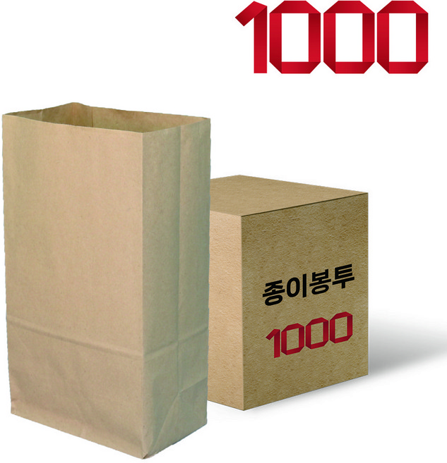 애브리플러스 각대봉투 종이봉투 포장봉투 종이봉투 옛날통닭봉투 주문제작, 크라프트 종이봉투_중, 1000매