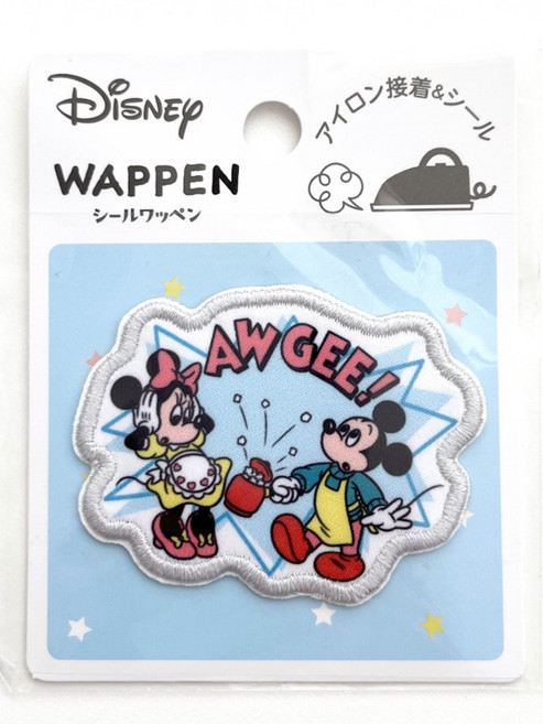 디즈니 미키 앤 미니 다이컷 프린트 스티커 와펜