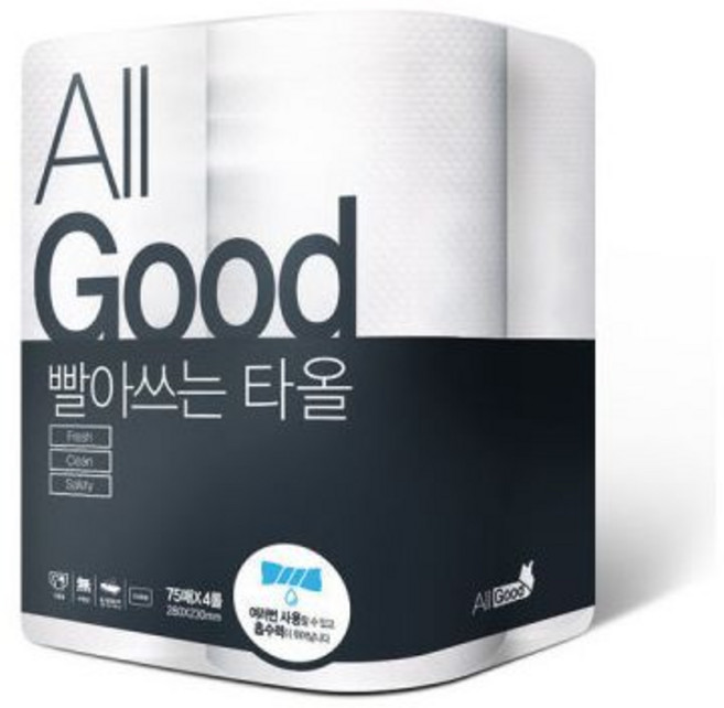 올굿 빨아쓰는 타올 75매 4롤