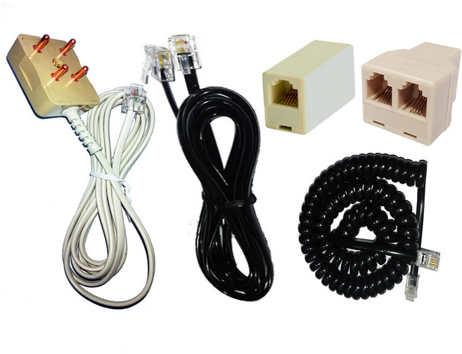 유선 전화기 연결 연장 선 잭 케이블 RJ11 RJ12 전화 팩스 카드 단말기 체크기 연결 연장 케이블 잭, 전화선5M, 5M