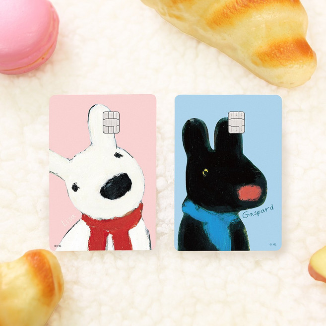 가스파드와리사 카드스티커 1+1 신용 체크 교통 꾸미기, S(스몰), 1개, 피크닉