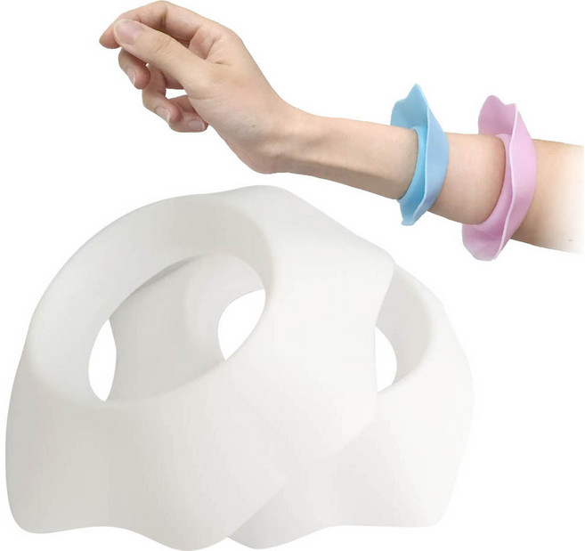 깔끔더하기 세안 손목밴드 물흐름방지, 구름화이트-M, 2세트