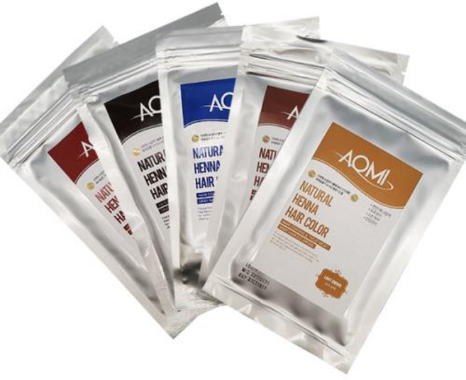 아오미 내추럴 헤나 헤어 칼라100g/10종 미용실염색 흰머리 새치관리 천연헤나가루 컬러 헤나염색약 저자극 인도 뿌염, 밝은갈색, 1개