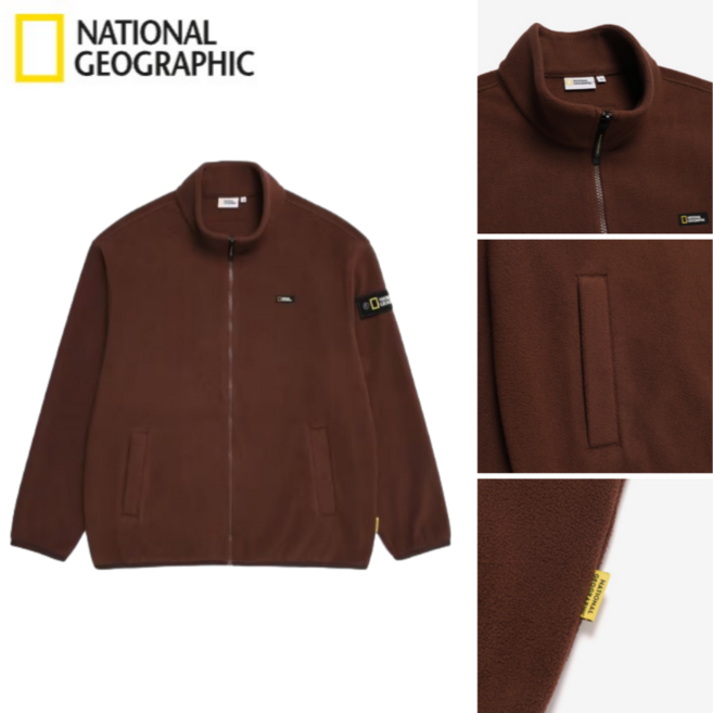 [내셔널지오그래픽] 스탠다드 후리스 집업 플리스 뽀글이 스몰로고 점퍼 간절기