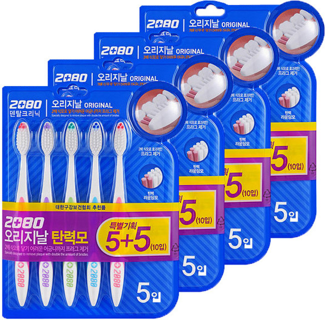 2080 오리지날 탄력모(부드러운모) x 20개, 5개입, 4개
