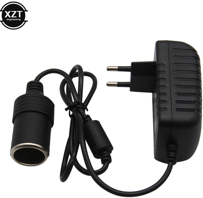 24W 담배 라이터 가정용 220V AC 12V DC 2A 자동차 어댑터 소켓 변환기 충전 테스터, 1개, 03 EU