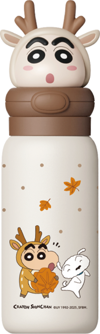 크로스 보더 짱구 텀블러 400밀리리터, 1개, 400ml, 400ml 짱구사슴