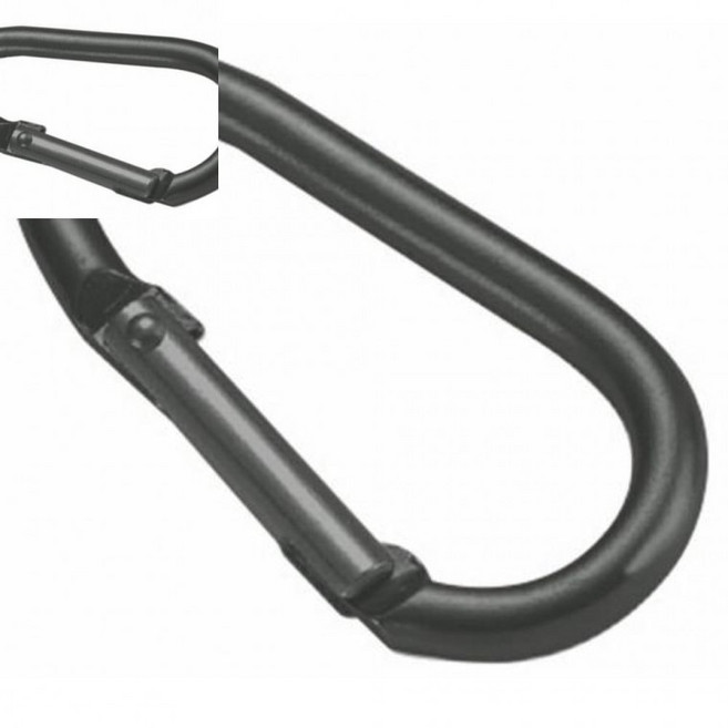 철물공구 카라비너흑색 링클립 10개세트 캠핑카라비너 카라비너열쇠고리 카라비너8mm 소형카라비너, 1개